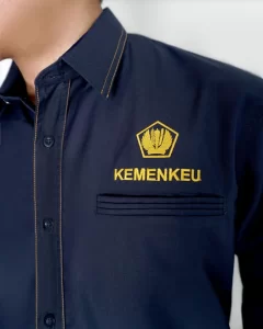bordir embroidery kemenkeu seragam kemeja kerja