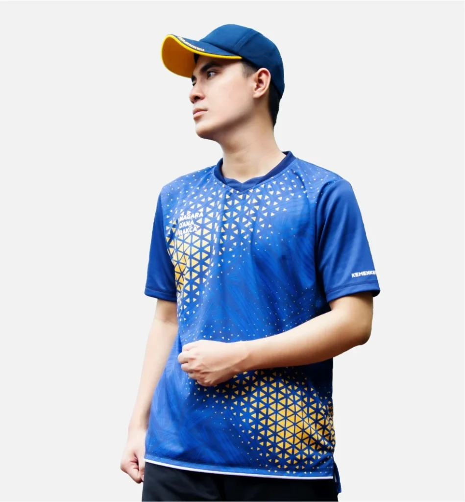 atasan baju jersey olahraga kemenkeu