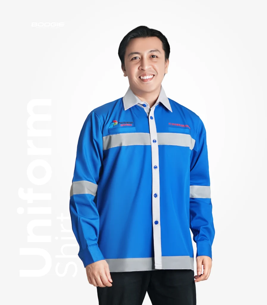 Kemeja lapangan bahan premium untuk seragam kerja lapangan Anda