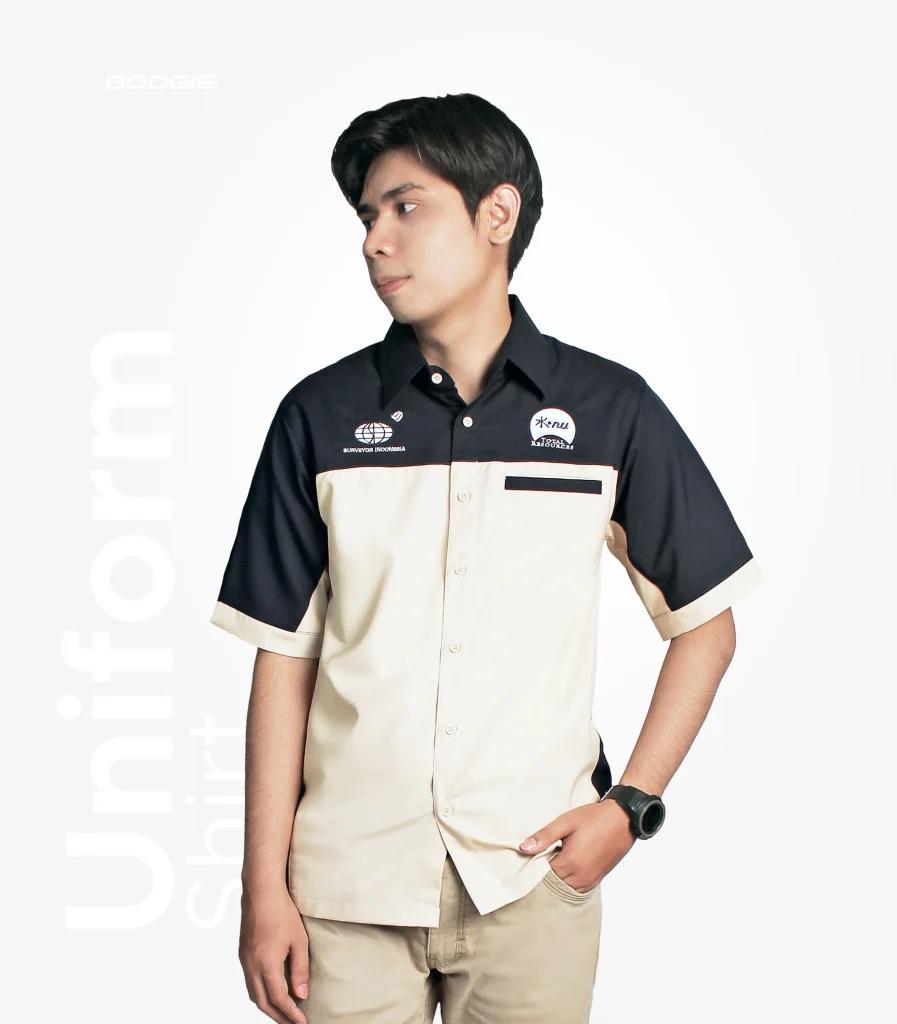 Contoh seragam kerja pdh lengan pendek hasil produksi konveksi Boogie Apparel