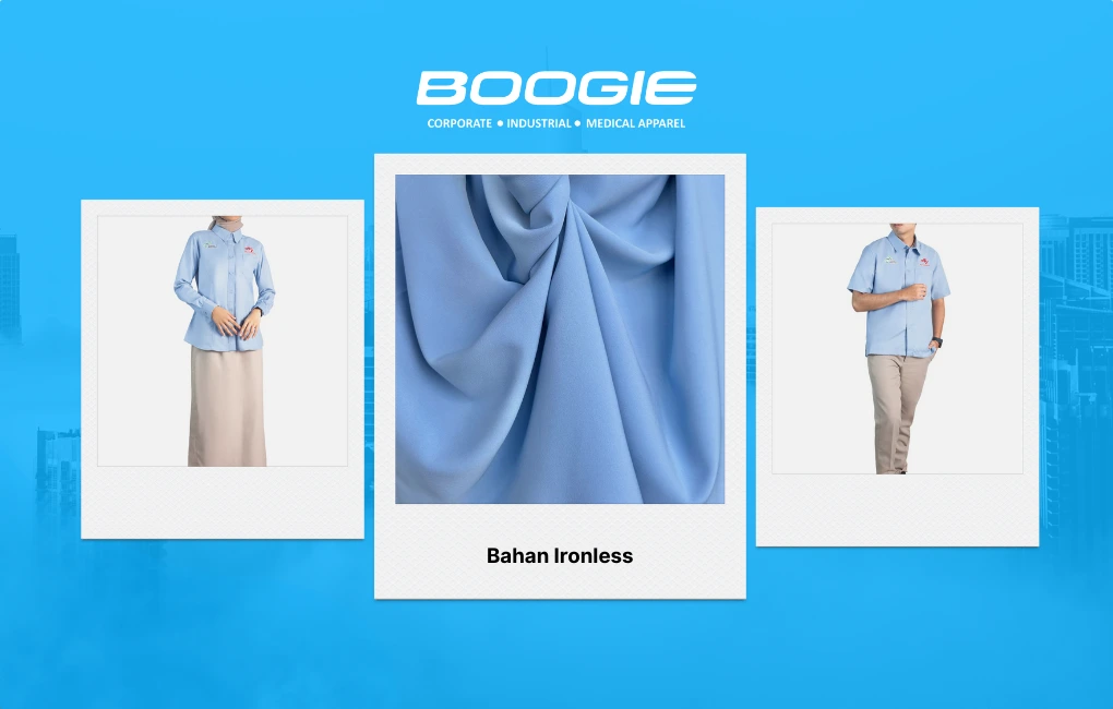 vendor seragam kerja dengan bahan ironless