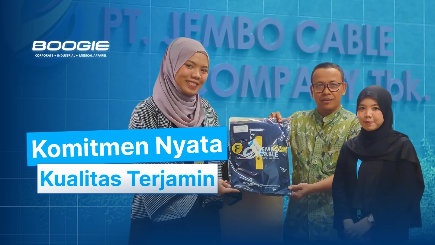 produksi seragam perusahaan jembo cable di boogie apparel