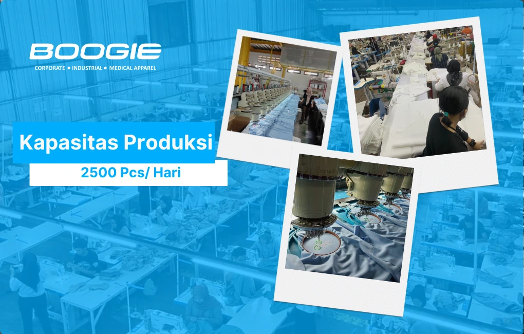kapasitas skala besar untuk produksi seragam perusahaan