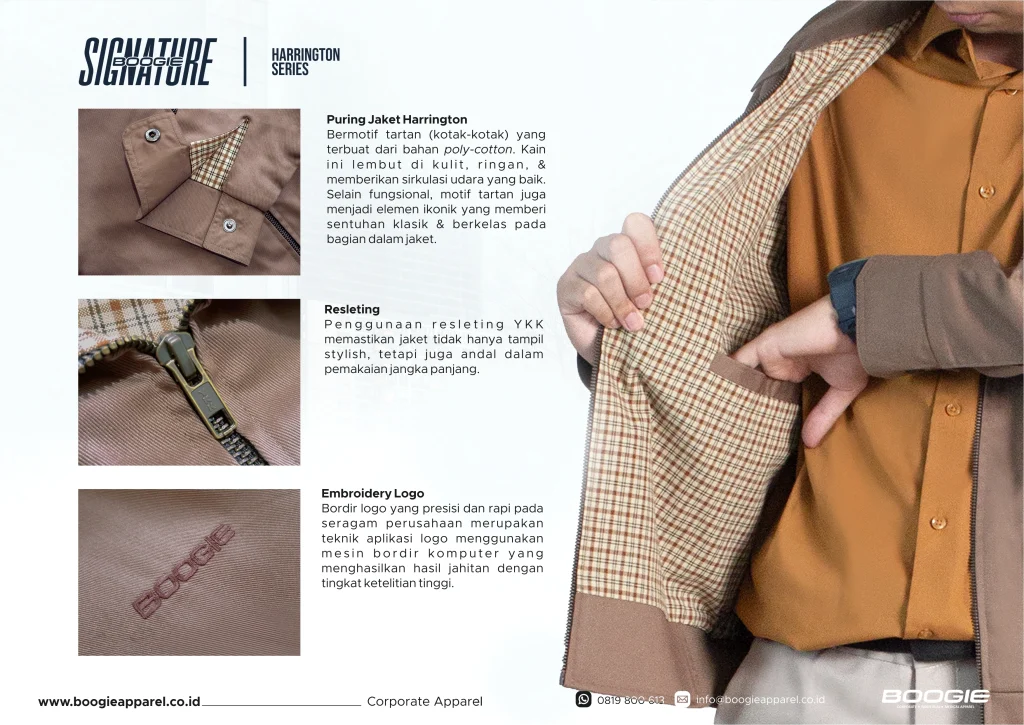 keunggulan jaket harrington signature boogie apparel