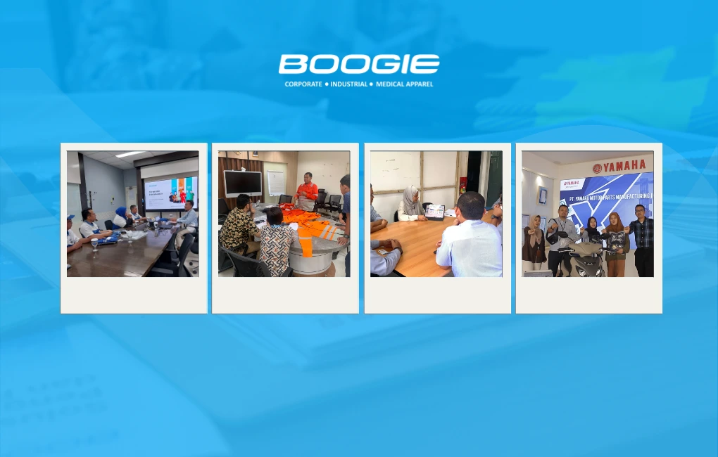 seragam kantor untuk perusahaan anda dapat di custom sesuai branding