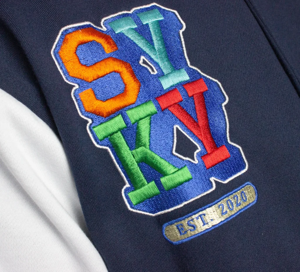 detail jaket varsity sayakaya