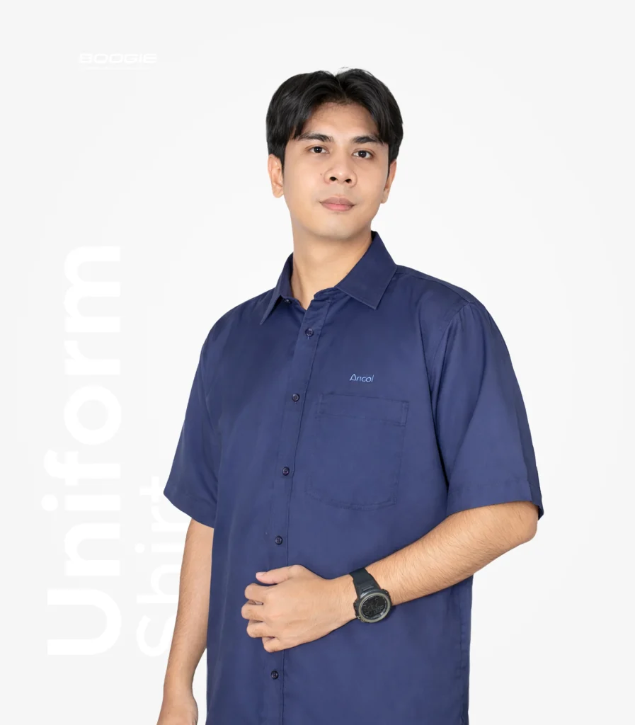 kemeja ancol biru