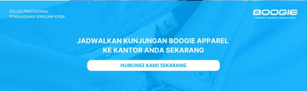 hubungi boogie apparel untuk kebutuhan seragam kerja perusahaan anda