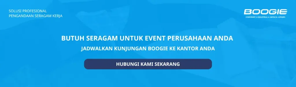 hubungi boogie apparel untuk pengadaan seragam
